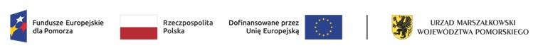 Logo Unii Europejskiej, znak Fundusze Europejskie dla Pomorza, znak RP