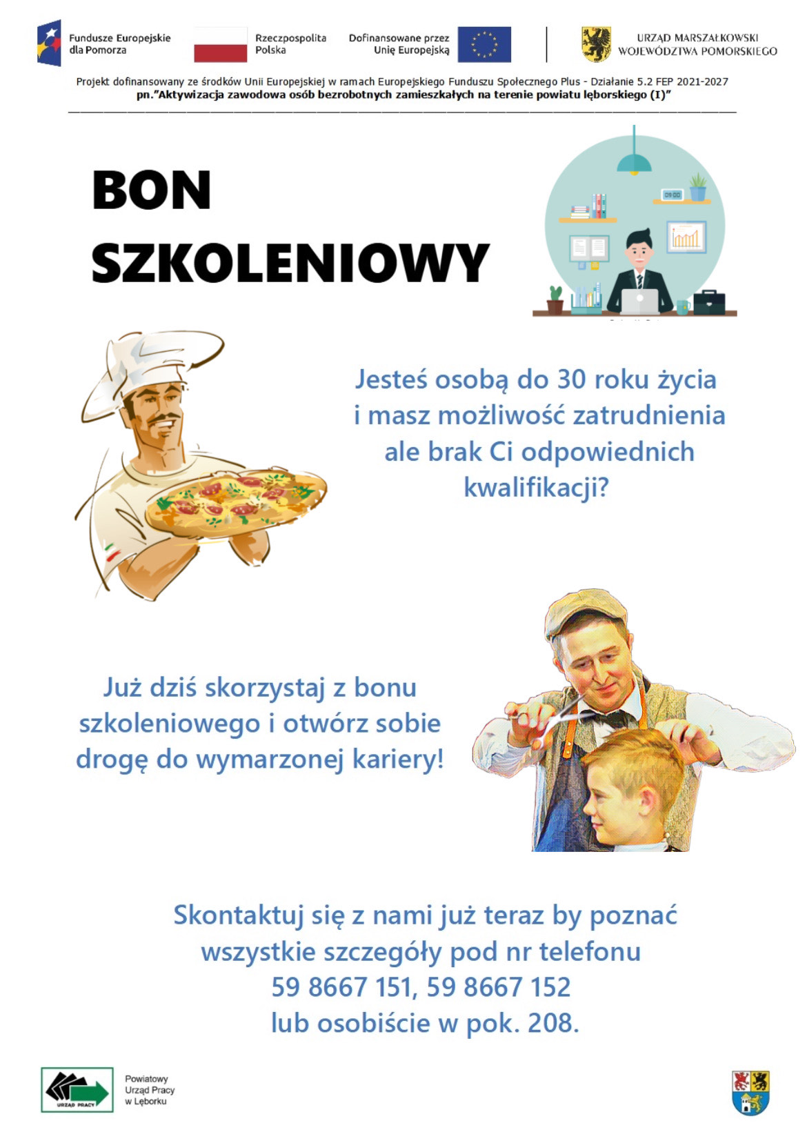 Plakat promujący bon szkoleniowy